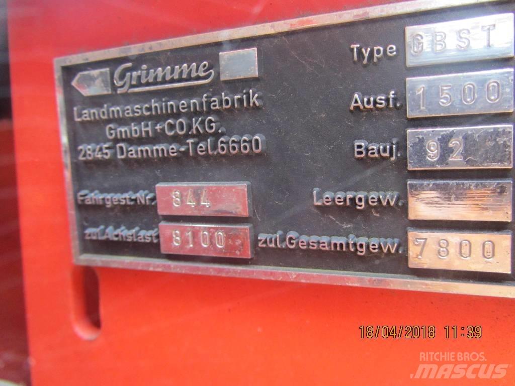 Grimme GBST 1500 حفارات وحصادات البطاطس