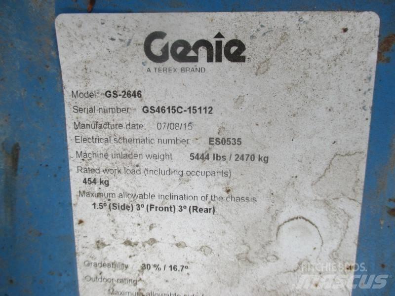 Genie GS 2646 رافعات مقصية الشكل