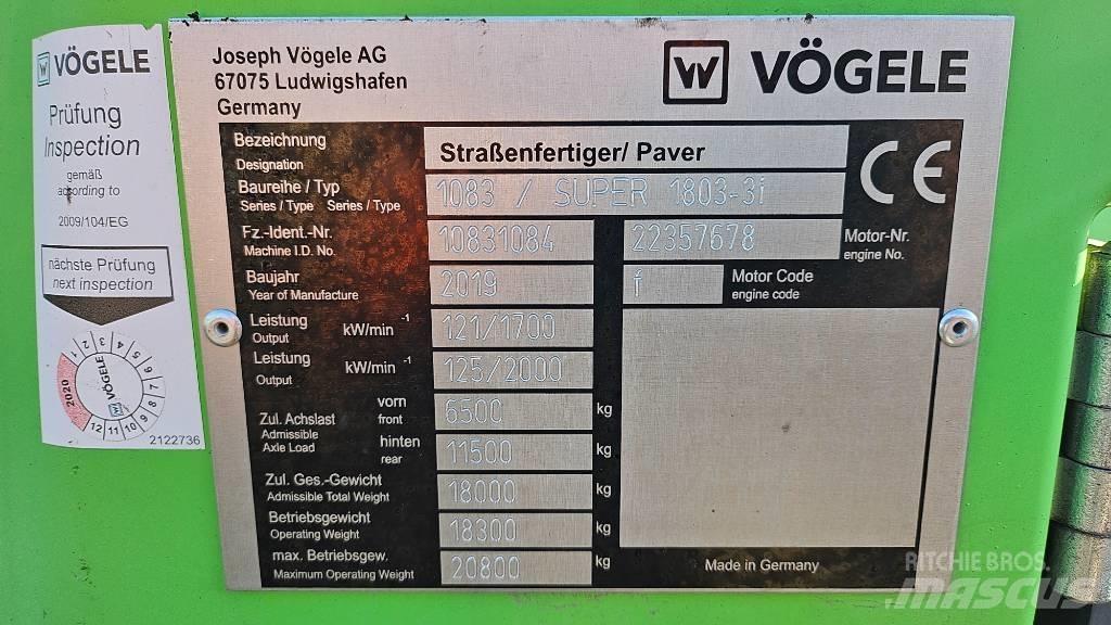 Vögele Super 1803-3i معدات السفلتة