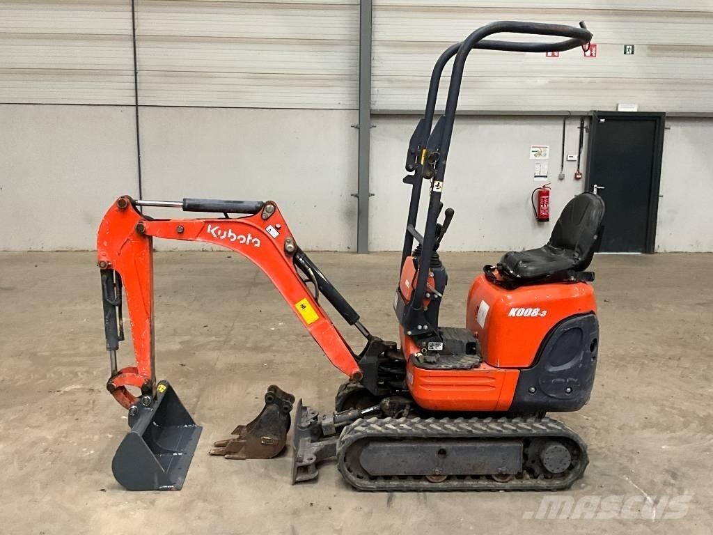 Kubota K 008-3 حفارات صغيرة أقل من 7 طن (حفارات صغيرة)