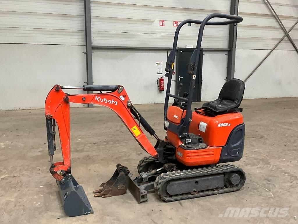 Kubota K 008-3 حفارات صغيرة أقل من 7 طن (حفارات صغيرة)