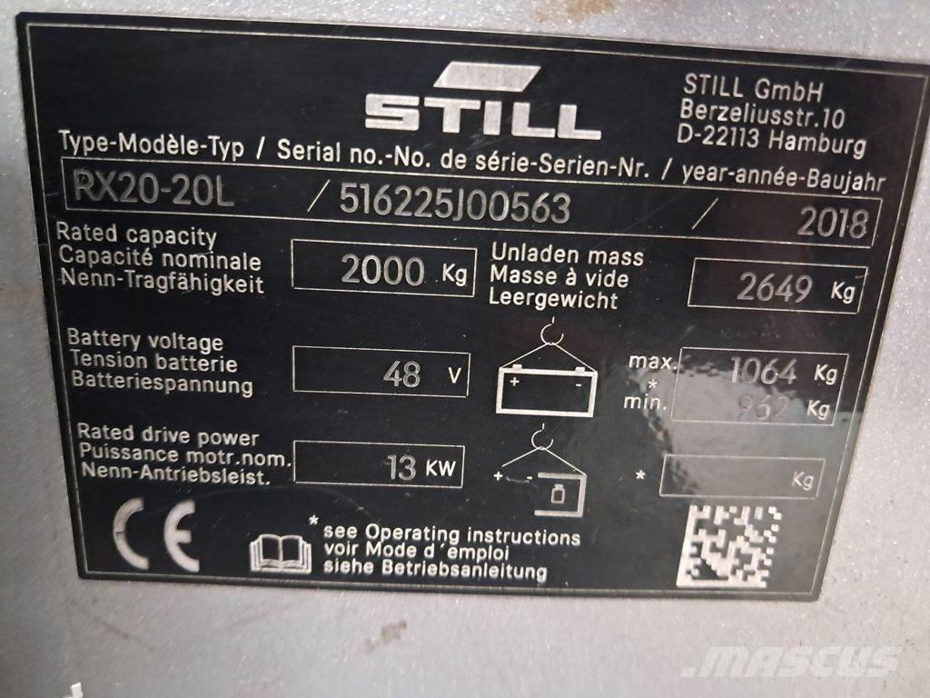 Still RX20-20L شاحنات ذات رافعات شوكية تعمل بالكهرباء