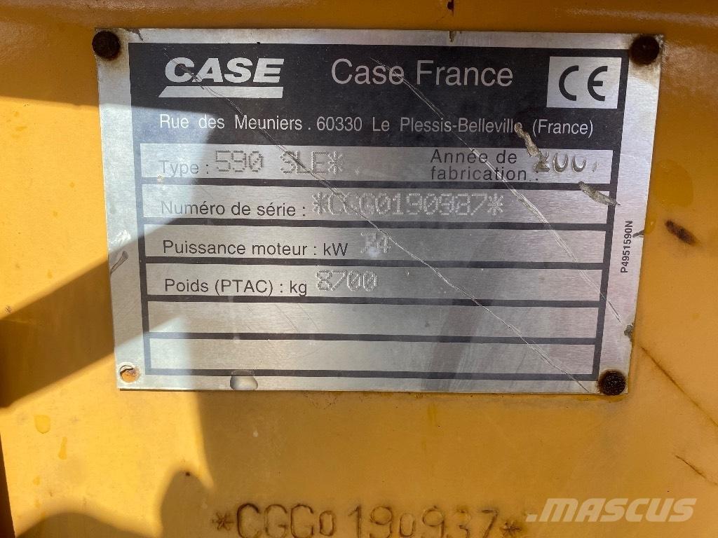 CASE 590 SLE لوادر ذات جرافات عكسية