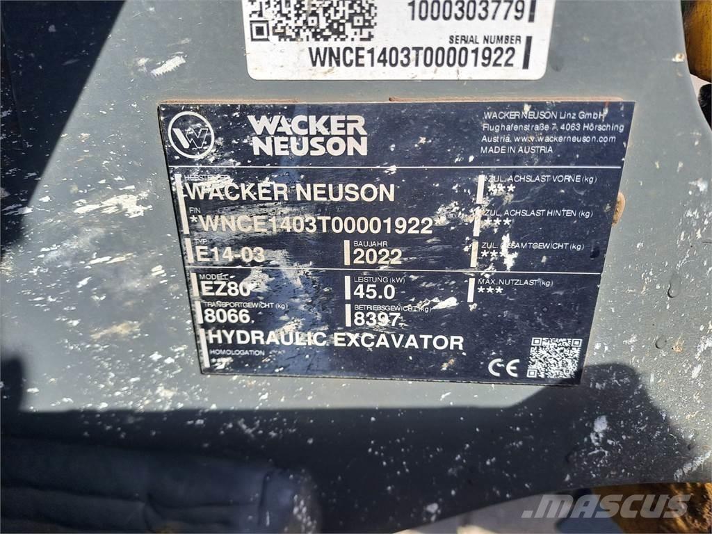 Wacker Neuson EZ80 حفارات زحافة