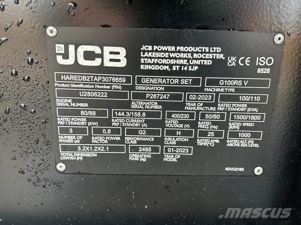 JCB G100RS مولدات ديزل