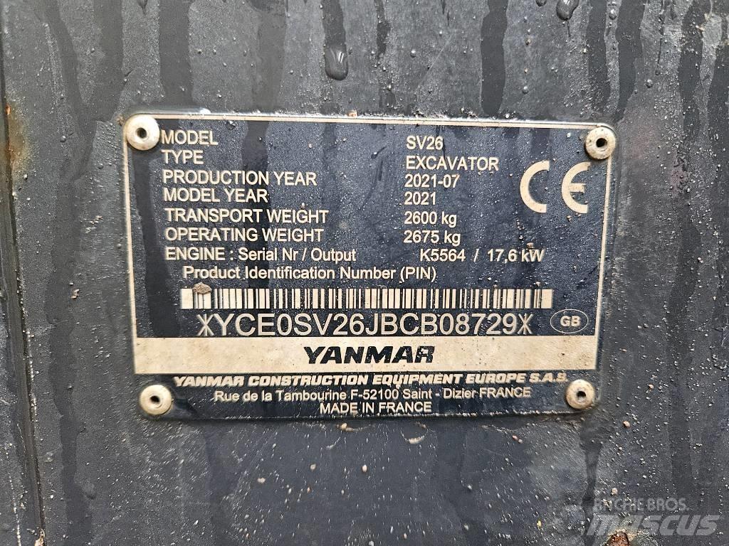 Yanmar SV 26 حفارات صغيرة أقل من 7 طن (حفارات صغيرة)