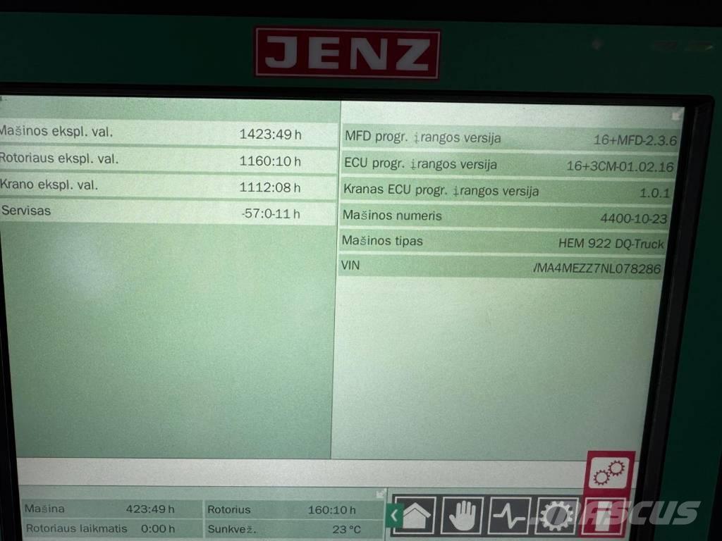 JENZ HEM 922 ماكينات تقطيع أخشاب الحراجة