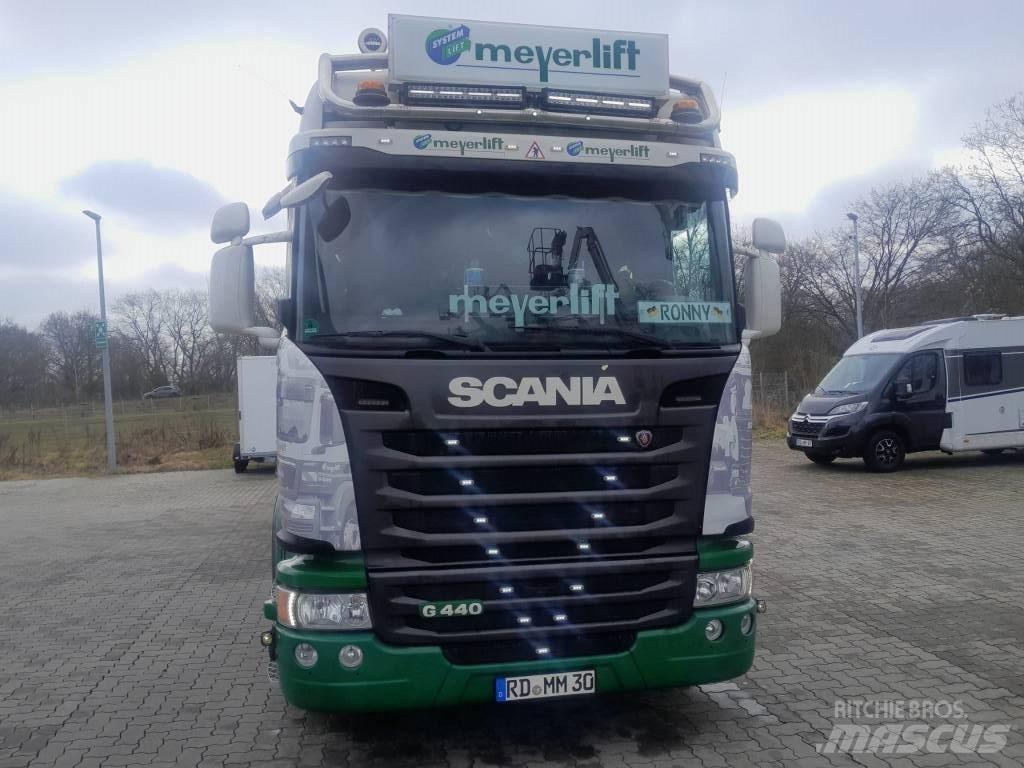 Scania G 440 شاحنات مسطحة / أوناش