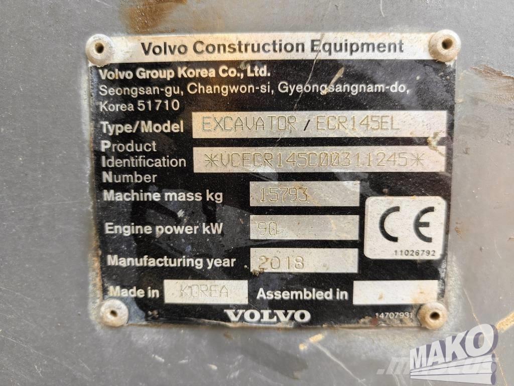 Volvo ECR 145 EL حفارات زحافة