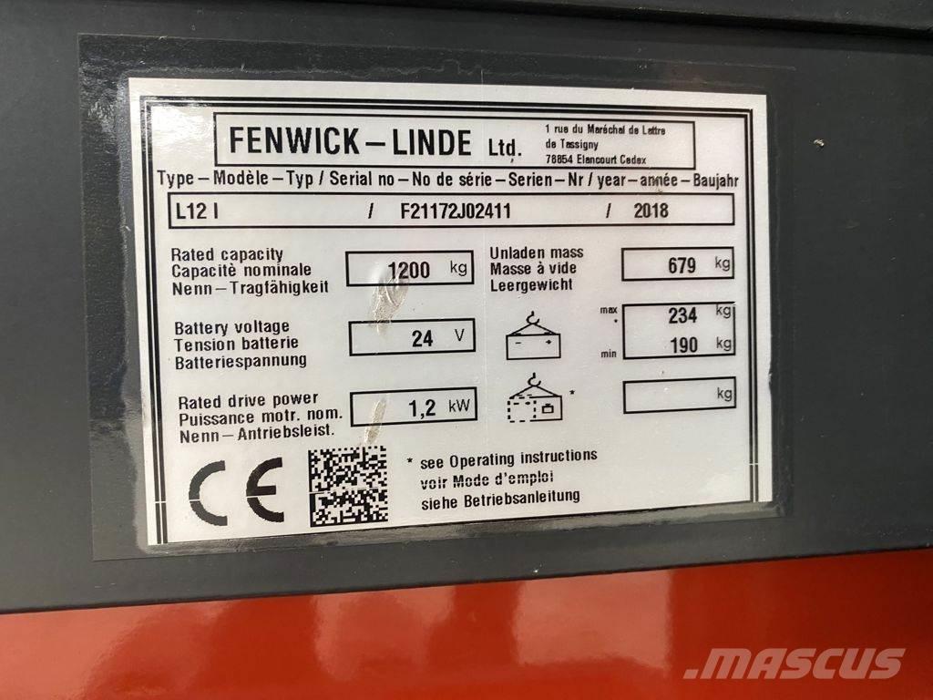 Linde L12 I معدات التكديس الجوالة