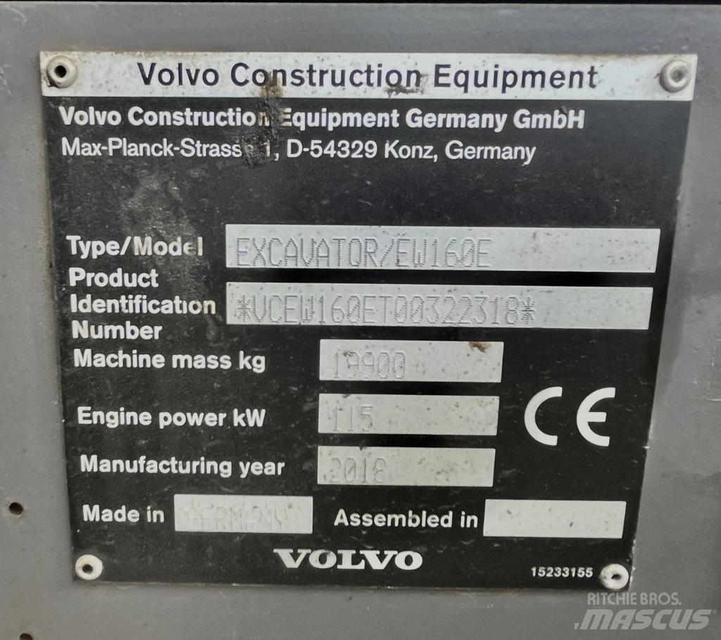 Volvo EW 160 E حفارات بعجل