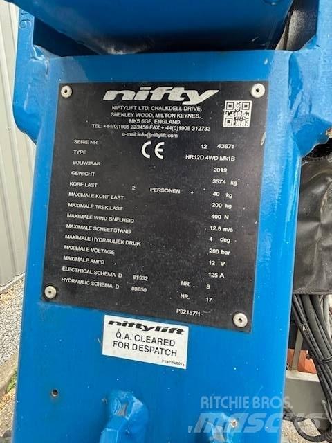 Niftylift HR12 D رافعات سلة مفصلية