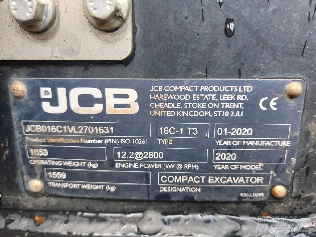 JCB 16 C حفارات صغيرة أقل من 7 طن (حفارات صغيرة)