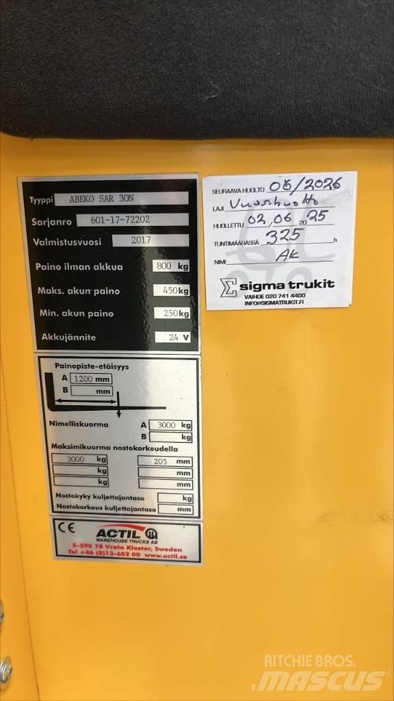 Abeko SAR 30 N معدات الرفع منخفض المستوى
