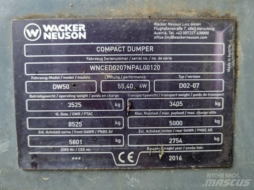 Wacker Neuson DW 50 عربات نقل قلابة للمواقع