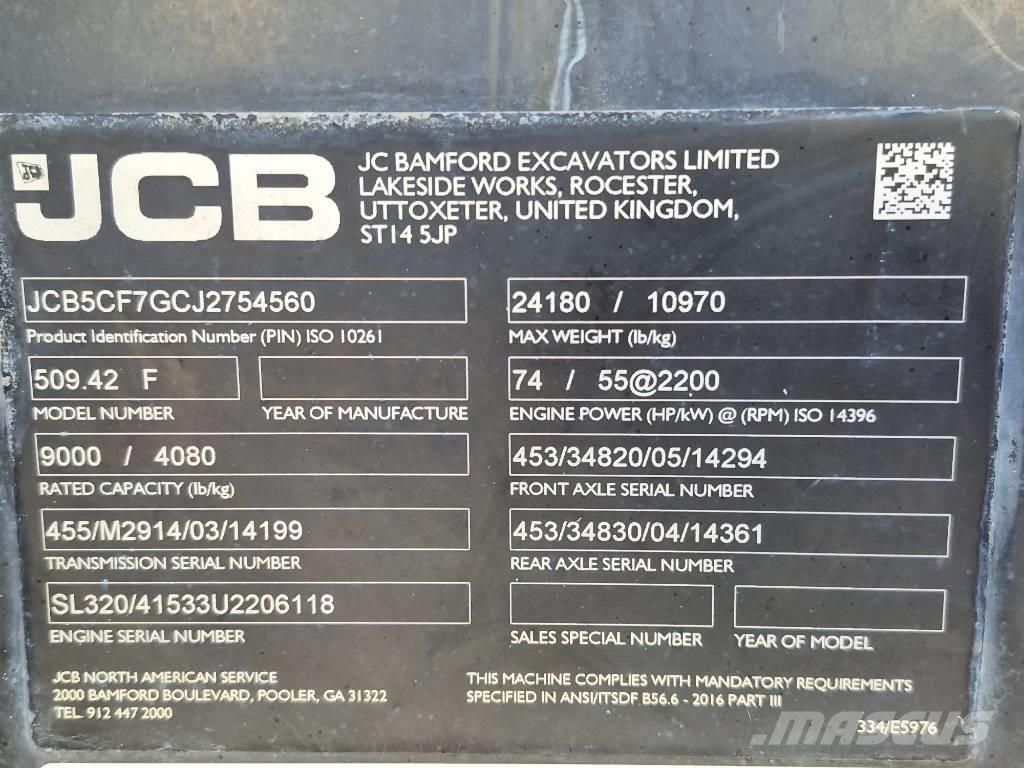 JCB 509-42 مناولات متداخلة