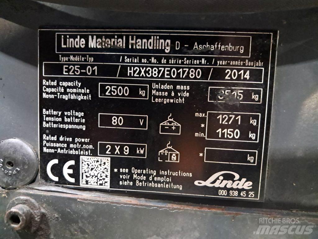 Linde E25-01 شاحنات ذات رافعات شوكية تعمل بالكهرباء