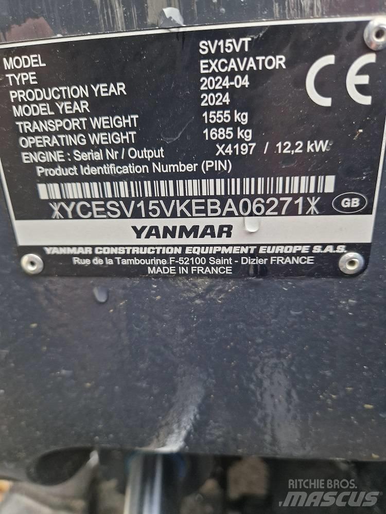 Yanmar SV 15 حفارات صغيرة أقل من 7 طن (حفارات صغيرة)