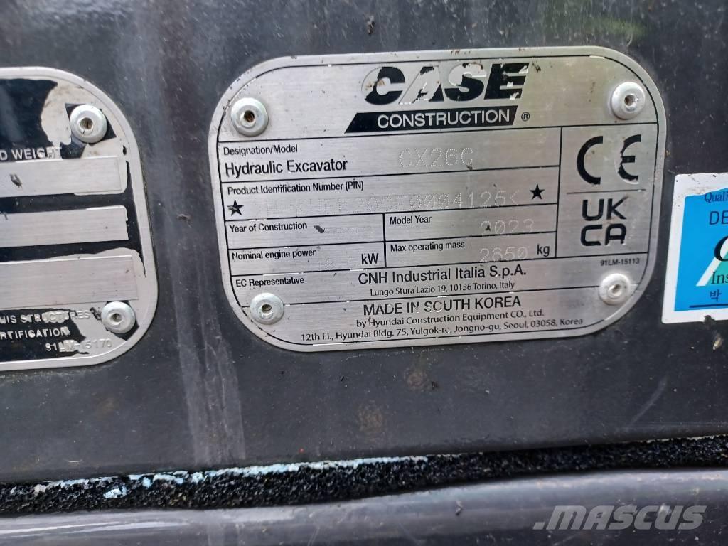CASE CX 26 C حفارات صغيرة أقل من 7 طن (حفارات صغيرة)