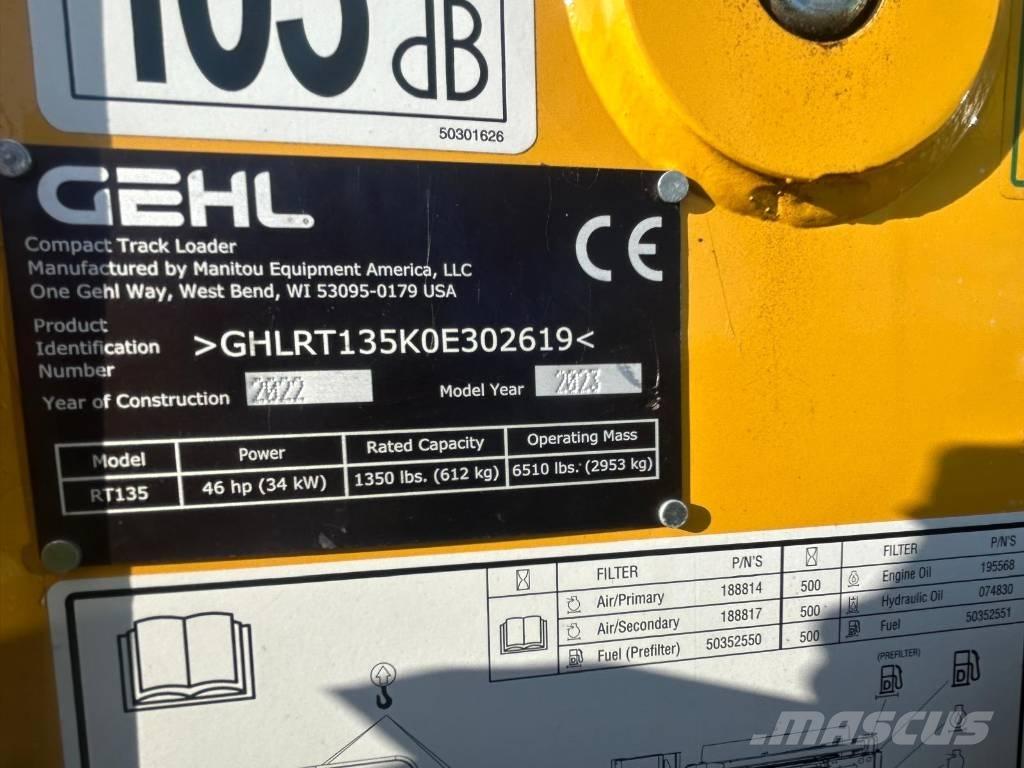 Gehl RT135 لوادر انزلاقية التوجيه
