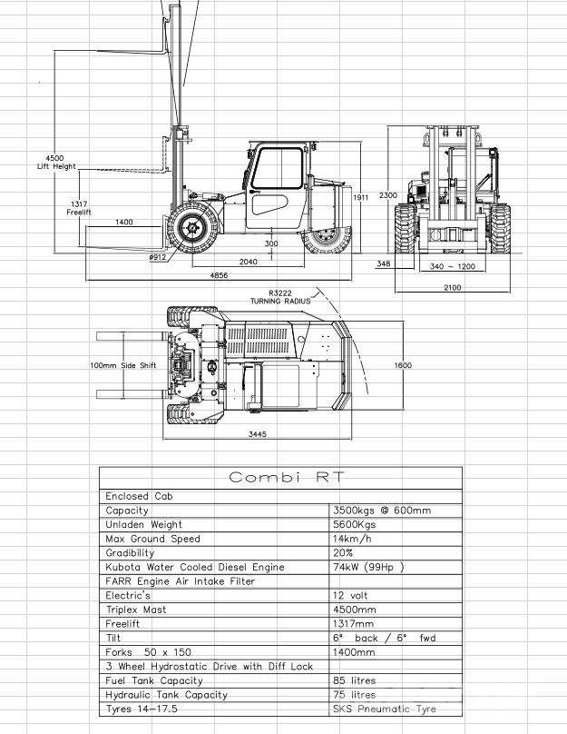 Combilift RT 3500 شاحنات الطرق الوعرة