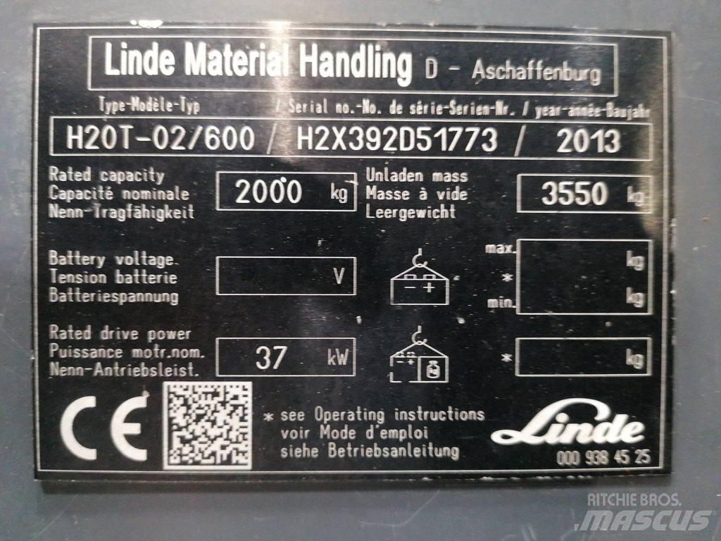 Linde H20T-02/600 شاحنات LPG