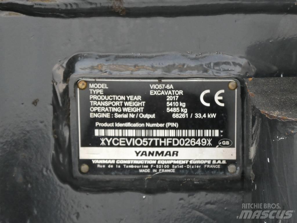 Yanmar Vio 57-6A حفارات صغيرة أقل من 7 طن (حفارات صغيرة)