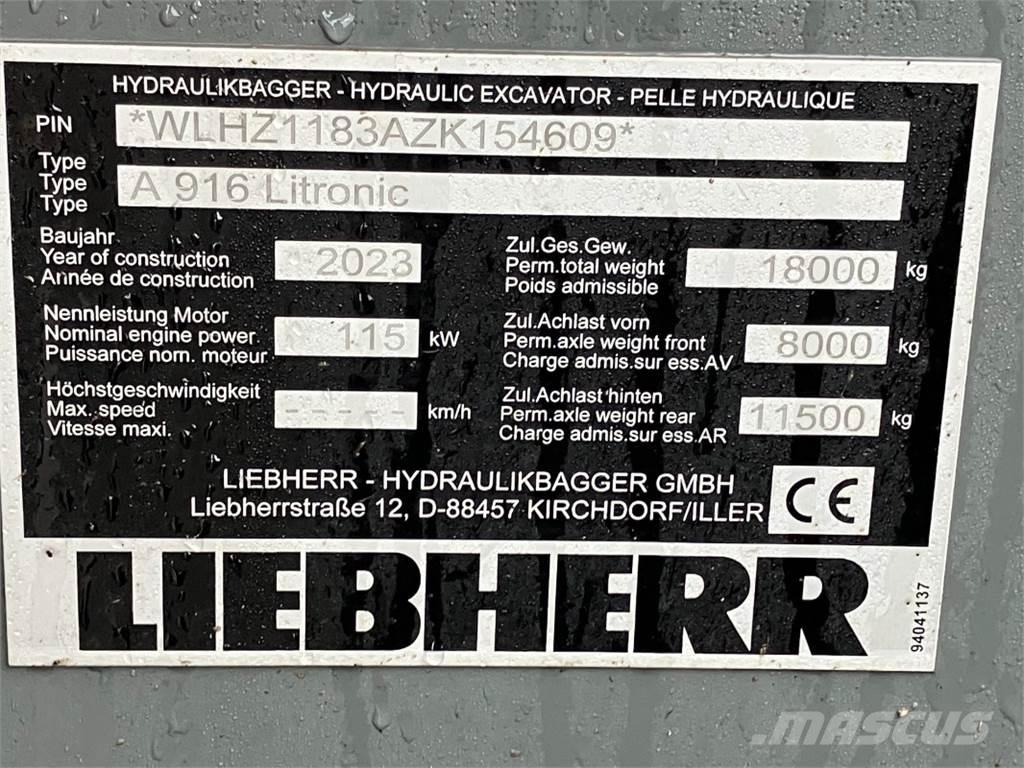 Liebherr A916 حفارات بعجل