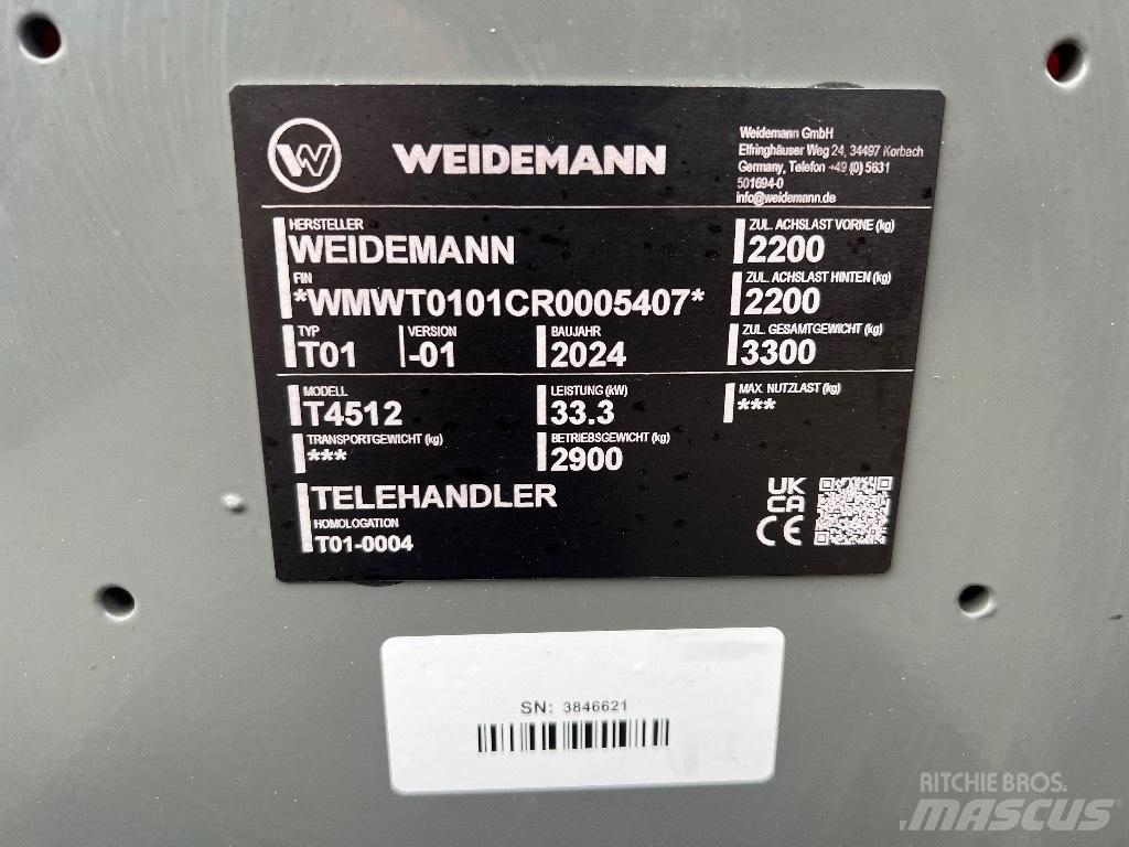 Weidemann 4512 معدات مناولة لأغراض الزراعة