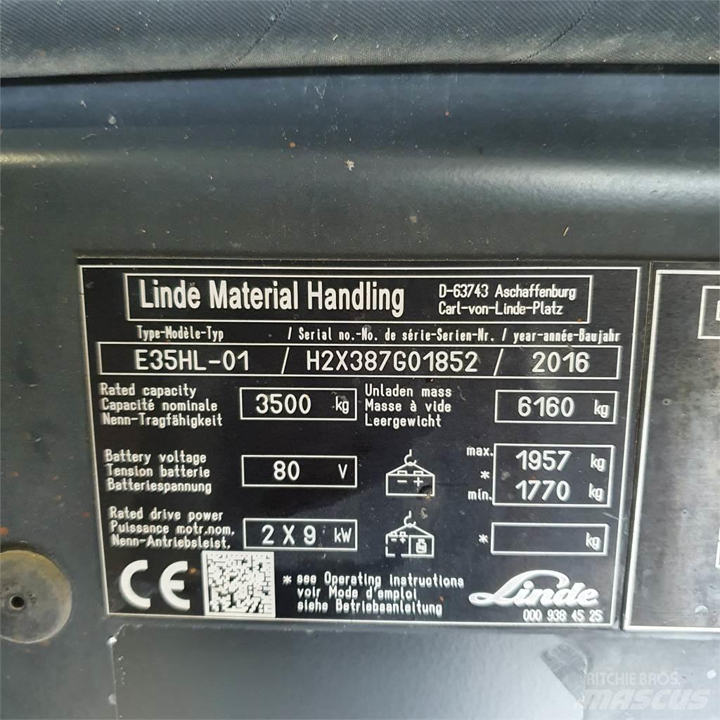 Linde E35HL شاحنات ذات رافعات شوكية تعمل بالكهرباء