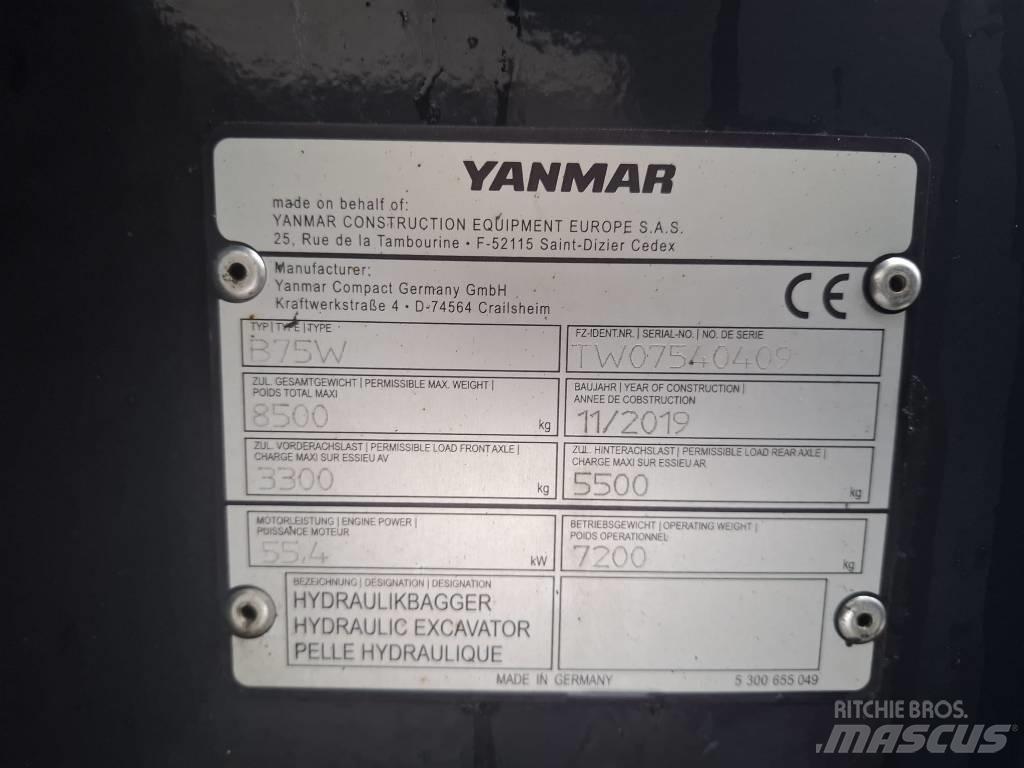 Yanmar B 75 W حفارات بعجل