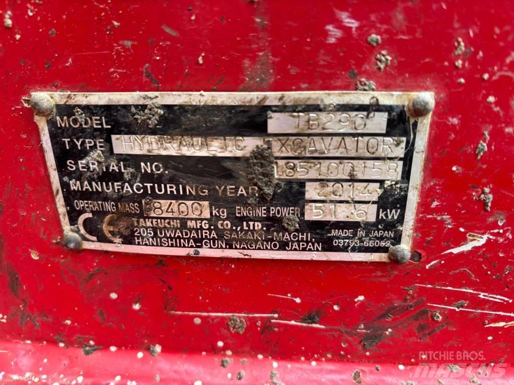 Takeuchi TB290 حفارات وسط 7 طن - 12 طن