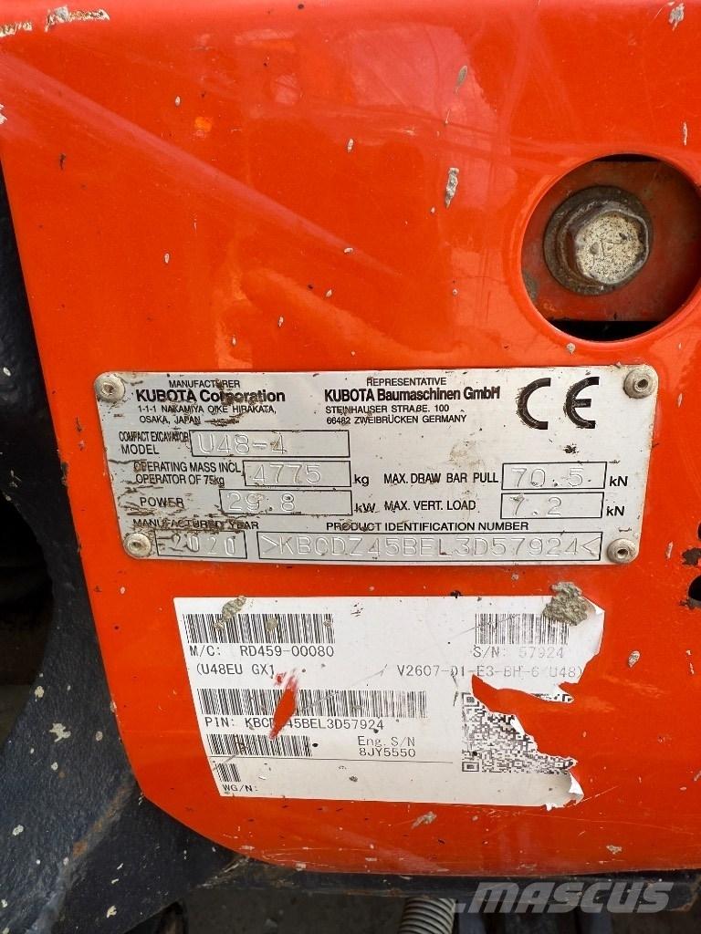 Kubota U 48 حفارات صغيرة أقل من 7 طن (حفارات صغيرة)