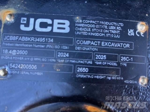 JCB 26C-1 حفارات صغيرة أقل من 7 طن (حفارات صغيرة)
