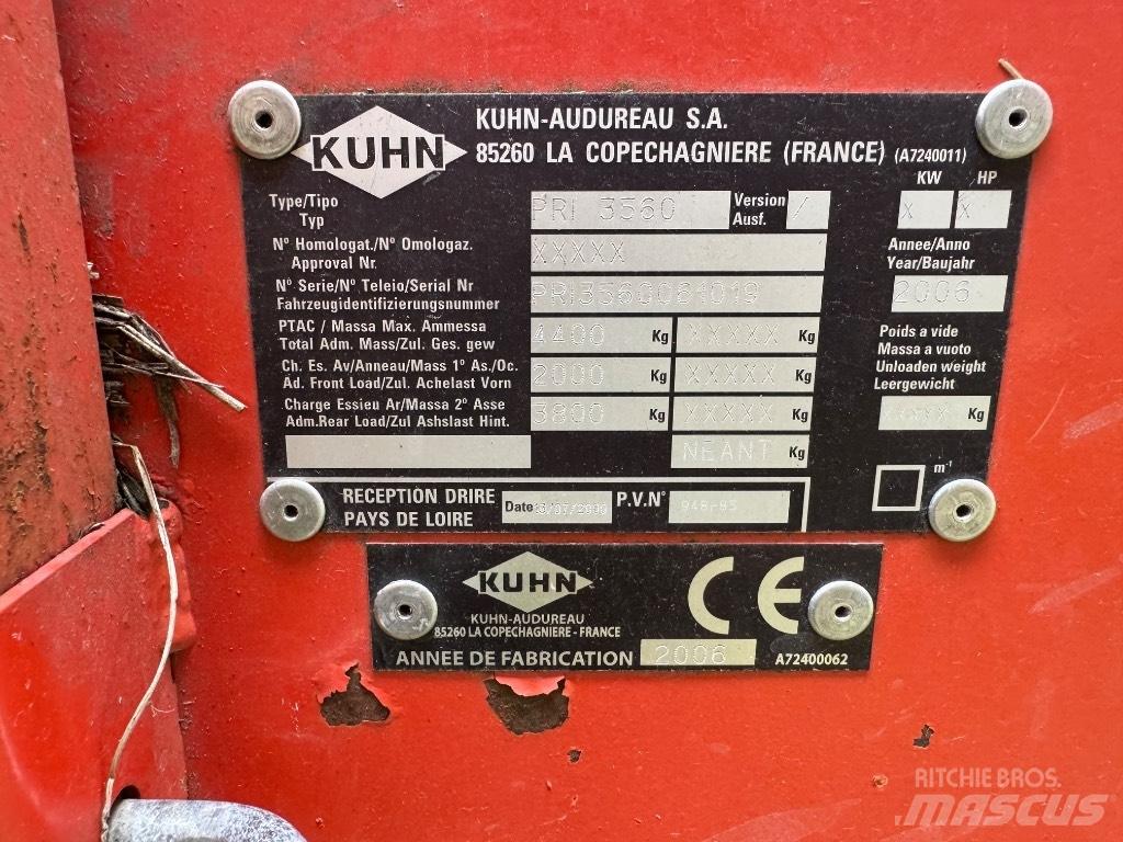 Kuhn Primor 3560 آلات تمزيق الحزم وتقطيعها ونشرها