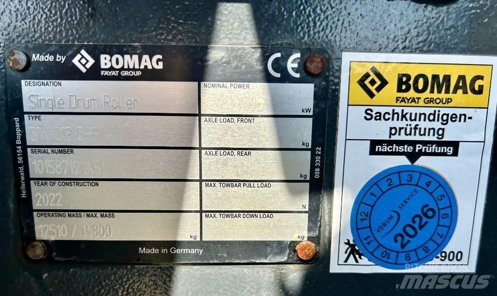 Bomag BW 213 D-5 مداحل متنوعة