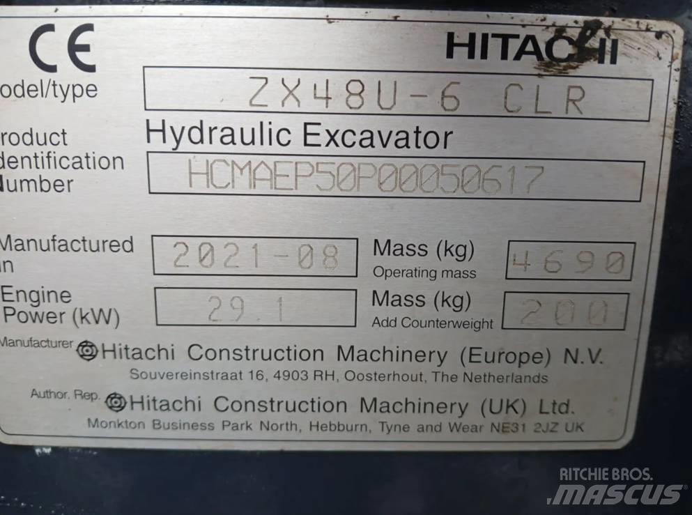 Hitachi ZX 48 U حفارات صغيرة أقل من 7 طن (حفارات صغيرة)