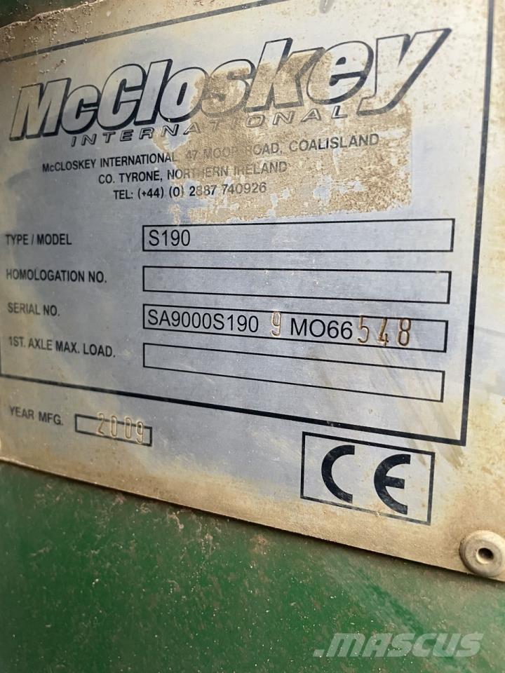 McCloskey S190 المحاجر ومثاقيب المحاجر الخفيفة