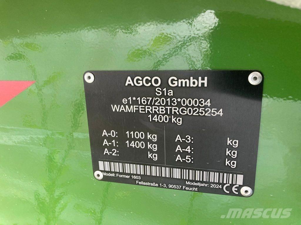 Fendt Former 1603 مكابس وميبسات التبن