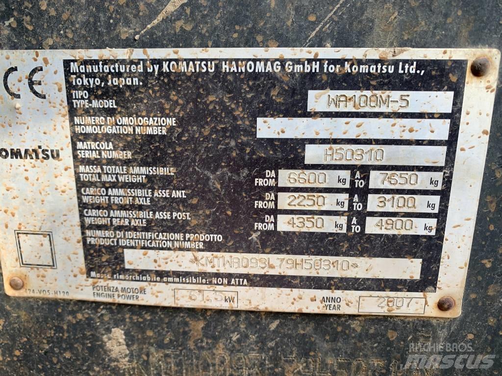 Komatsu WA 100 M-5 لوادر بعجل