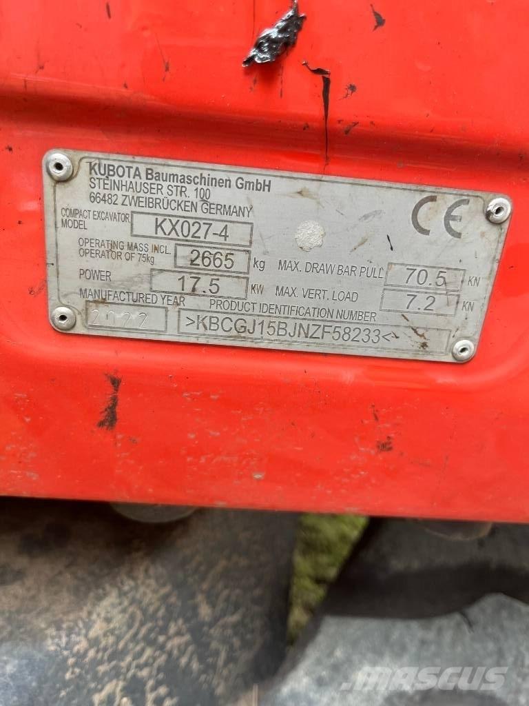 Kubota KX 027-4 Mini excavators < 7t (Mini diggers)