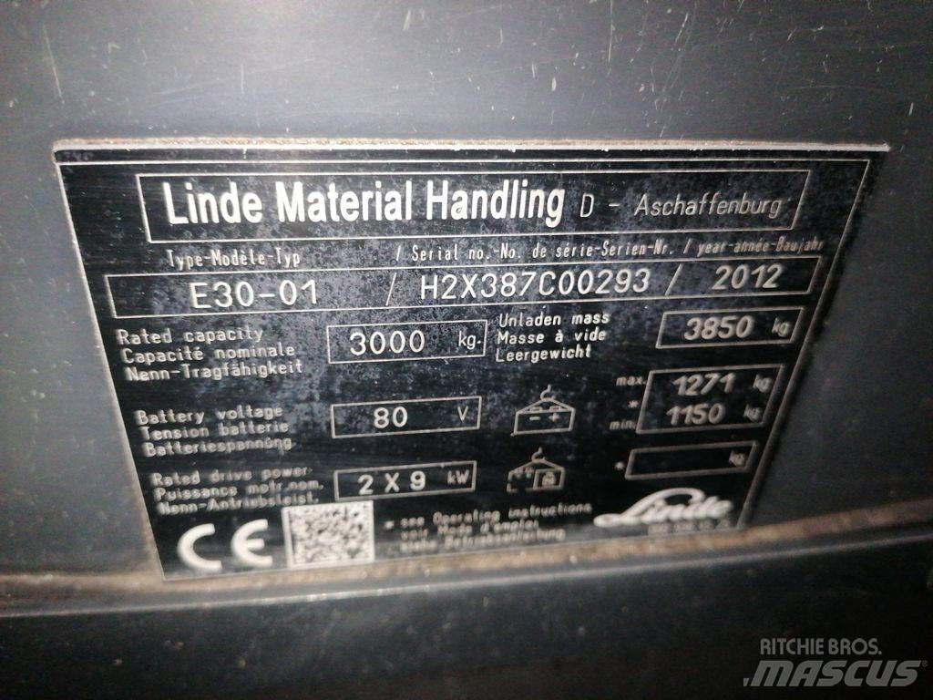 Linde E30-01 شاحنات ذات رافعات شوكية تعمل بالكهرباء