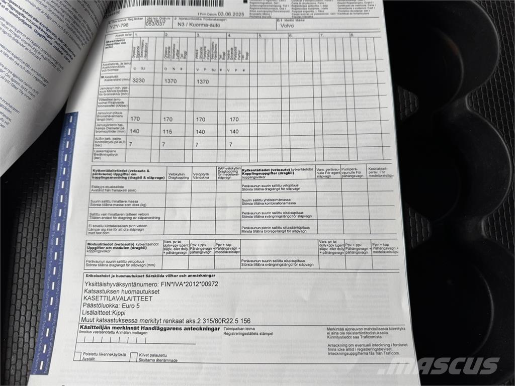 Volvo FMX 8x4 شاحنات قلابة