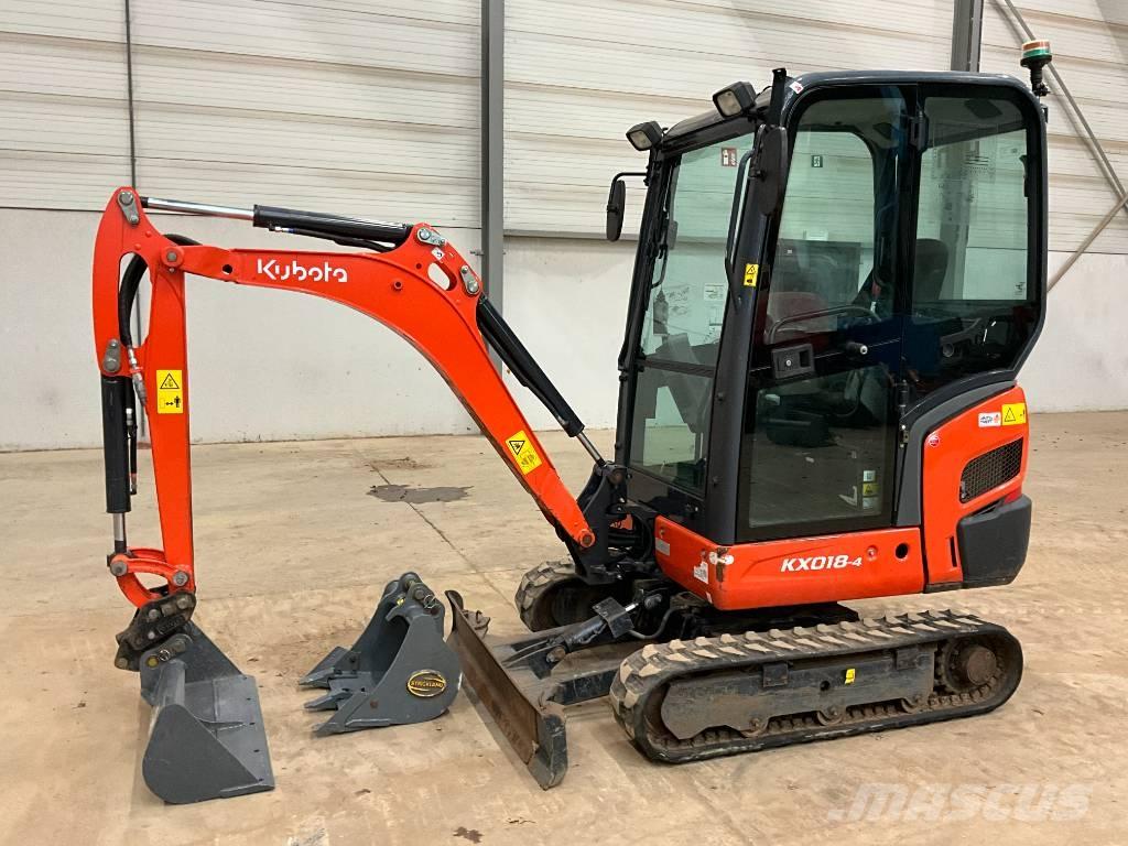 Kubota KX 018-4 حفارات صغيرة أقل من 7 طن (حفارات صغيرة)