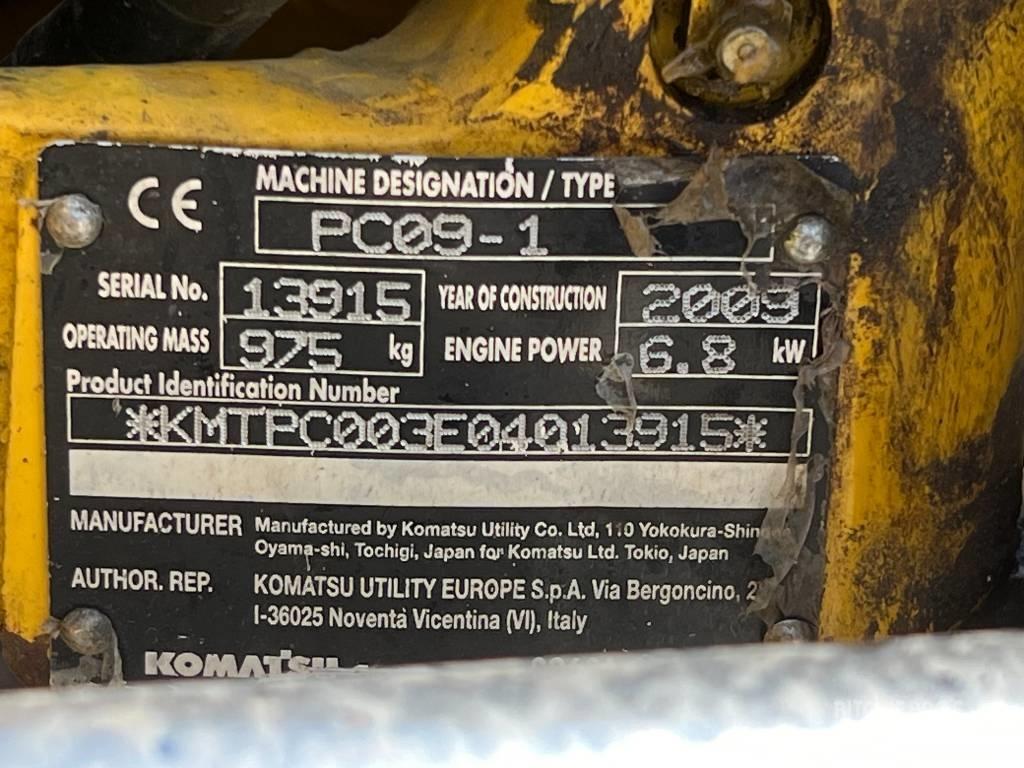 Komatsu PC 09-1 حفارات صغيرة أقل من 7 طن (حفارات صغيرة)