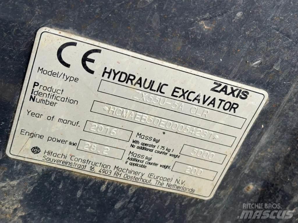 Hitachi ZX55U-5A حفارات صغيرة أقل من 7 طن (حفارات صغيرة)