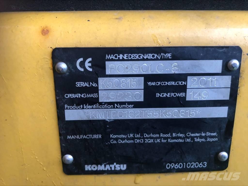 Komatsu PC 290 LC-8 حفارات زحافة