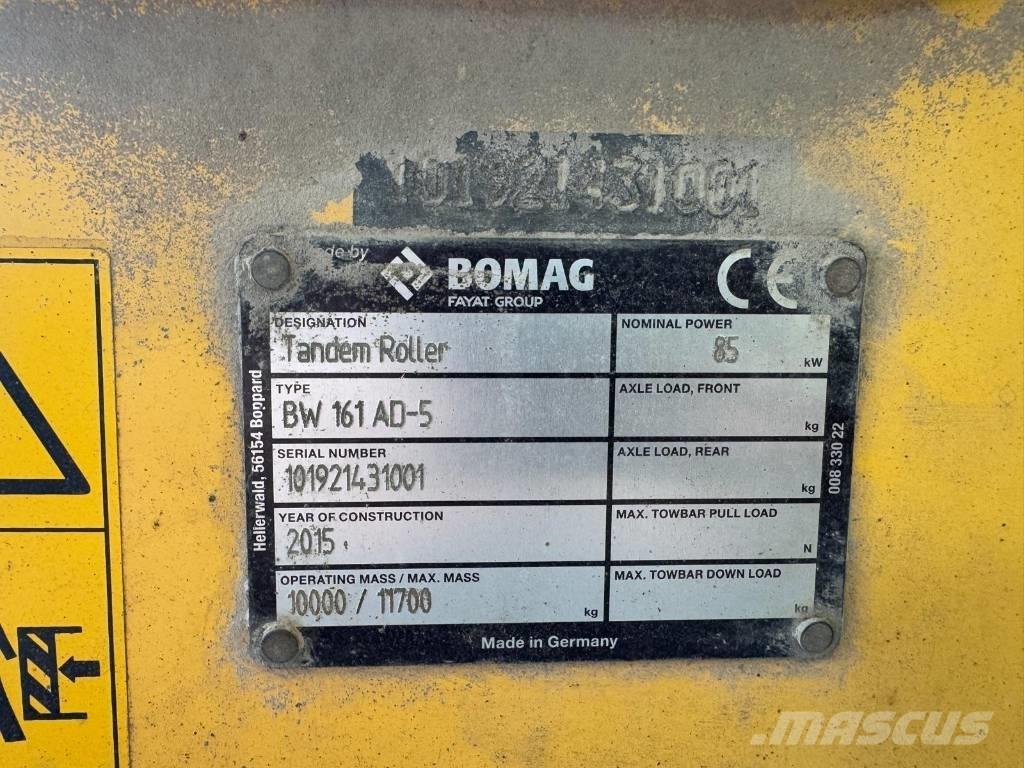 Bomag BW 161 AD-5 مداحل ثنائية الاسطوانة