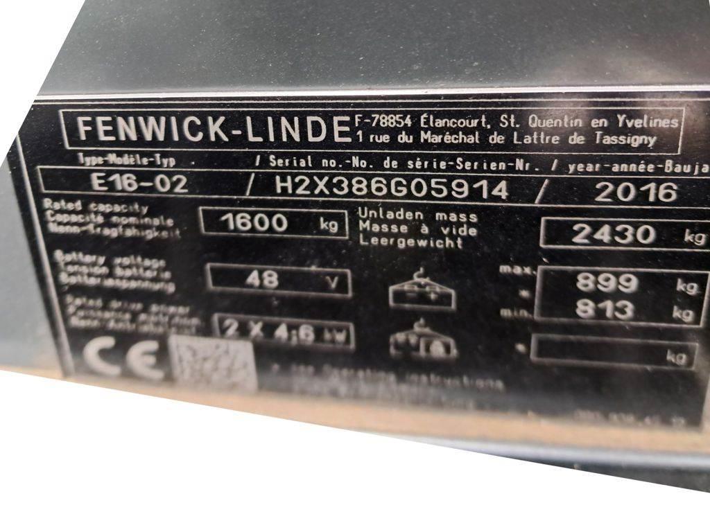 Linde E16-02 شاحنات ذات رافعات شوكية تعمل بالكهرباء