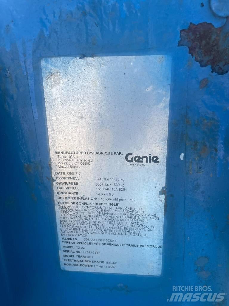 Genie TZ-34/20 المنصات الهوائية المثبتة على مقطورة